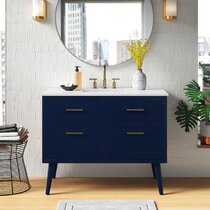 Blue bathroom deals vanity 42 inch